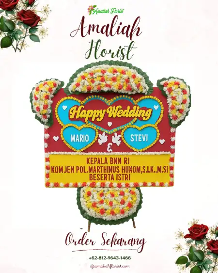 Papan Bunga Pernikahan Sogong